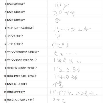 pixivユーザーに100の質問