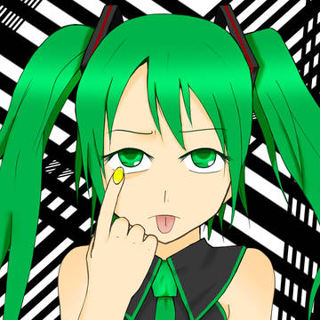 初音ミク あっかんべー
