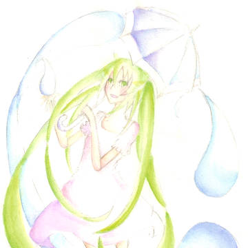 傘と女の子