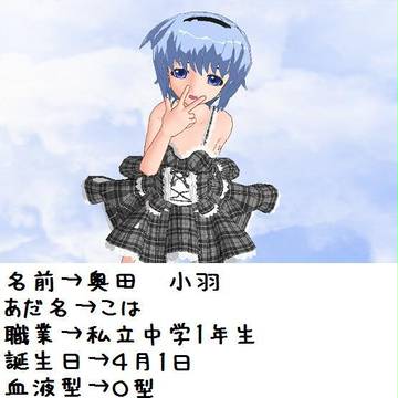 オリキャラプロフィール３・奥田　小羽