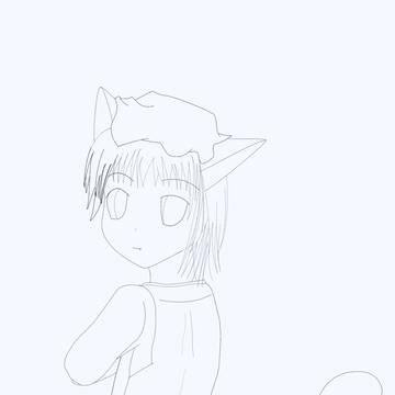 橙　線画