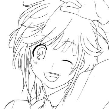 アマガミのあの娘（プチ線画）