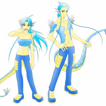 【ポケモン擬人化】ギャラドス♀♂
