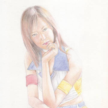 女性色鉛筆０２