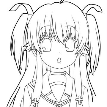 ユイの線画(Angel Beats!)