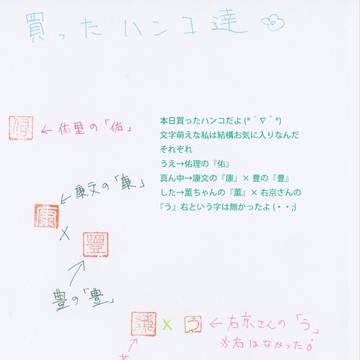 買ったハンコで遊んでみた