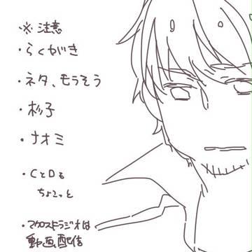 中の人落書き
