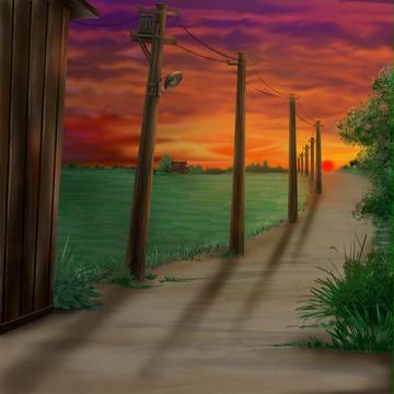 嫌～な感じの夕暮れ