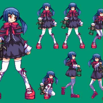 【MUGENオリキャラ製作】ゴスロリ少女-途中経過