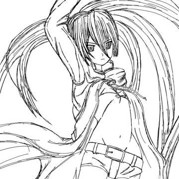 ブラック★ロックシューター下書き