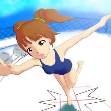 プールサイドは走ってはいけません。
