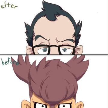 荒ぶる鷹の髪型
