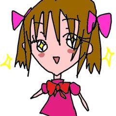 小学二年生が描くような女の子