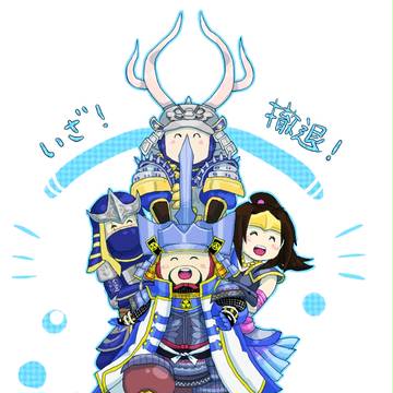 三方ヶ原で殿を後ろから押す図