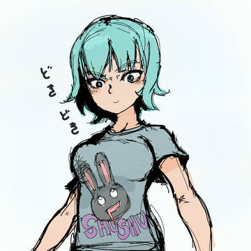 大人びた服を着る少女