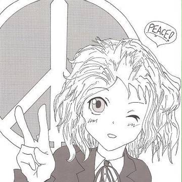 ピースサインしてるPAZ