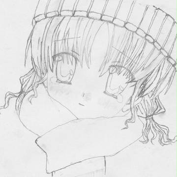 efの子供の頃のミズキさんを簡単にラフ画で描きました＾＾