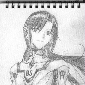 めがねっ子が眼鏡を外すと??(模写)