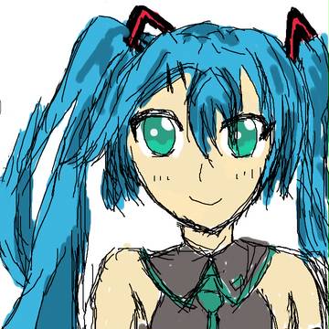絵チャでミク描いた