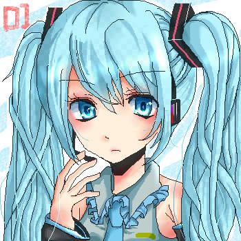 絵板でミク