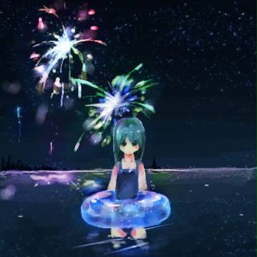 水着と花火