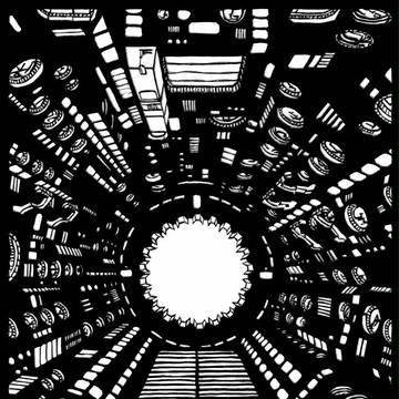 【切り絵】銀河鉄道999 機関室