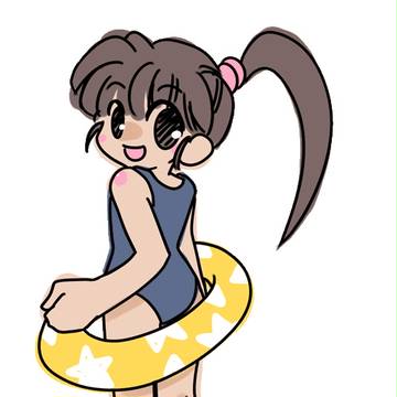 水着少女。