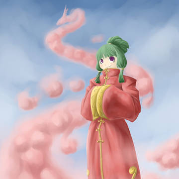 空に向かう背中から
