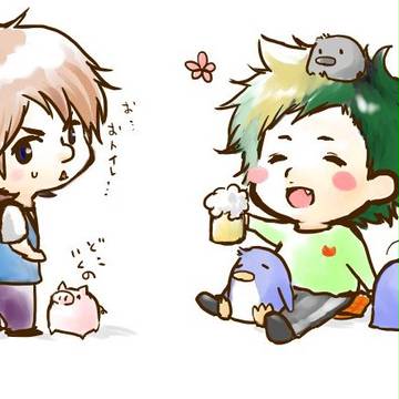 こぶたとぺんぎんと