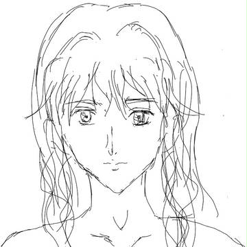シェリル　線画途中
