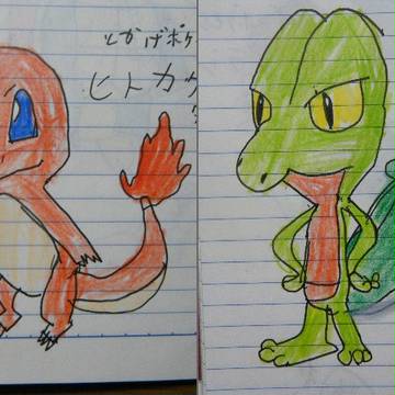 ヒトカゲとキモリ