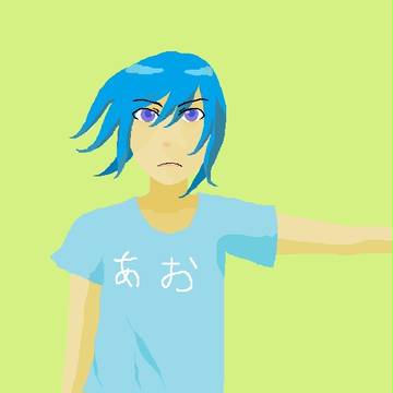 クレヨン擬人化（青）