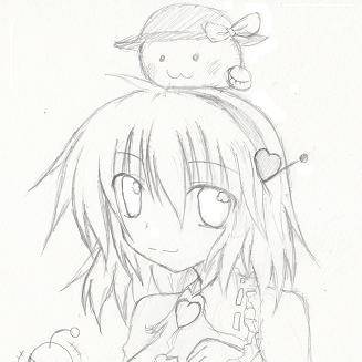 東方絵練習中　さとり