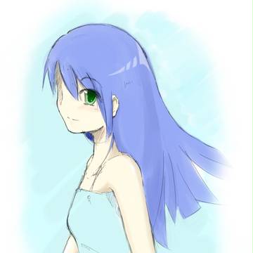 蒼い女の子。