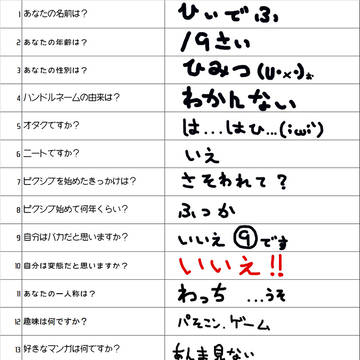 【やりなさいと言われたので】　100の質問　【やってみた】