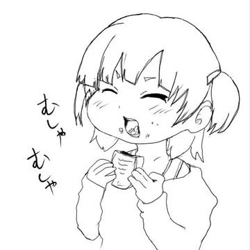 何でも美味そうに食いすぎ（描き途中）