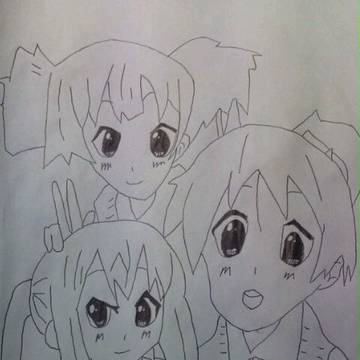 ２年生トリオ描いてみた。