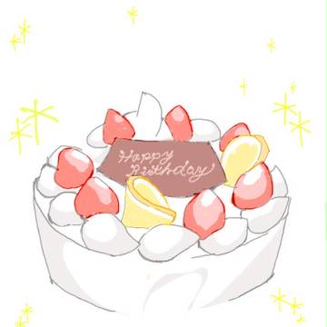 バースデーケーキ文字無し(改)