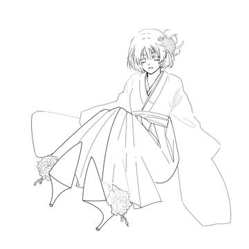 【にょたりあ】線画【桜】
