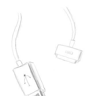 落書き - iPod用USBケーブル