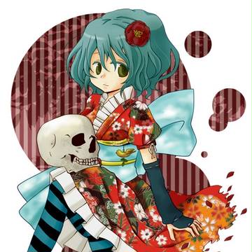 女の子としゃれこうべ