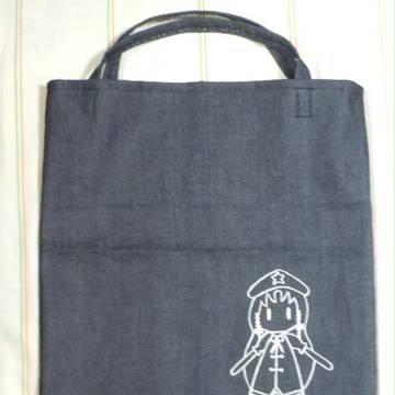 ダイソーはぎれで紅美鈴の手さげ