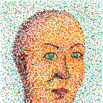 モザイクアート風　人物画