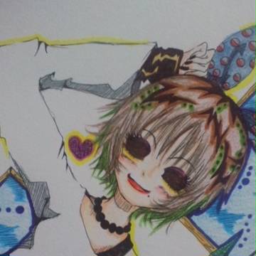 装飾女子(顔アップ)
