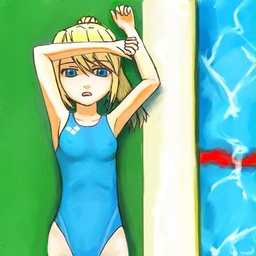 プールサイドにて