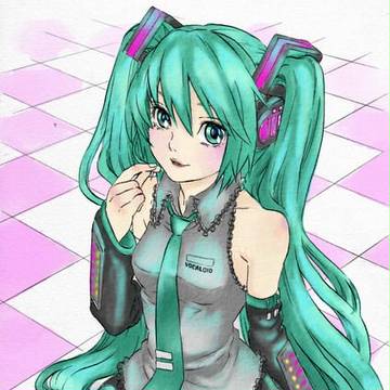 初音ミク　塗らせていただきました