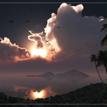 tropical sunset