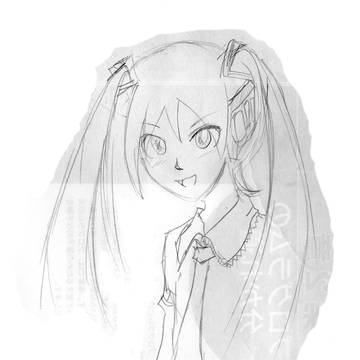 らくがき（初音ミク…のつもり）