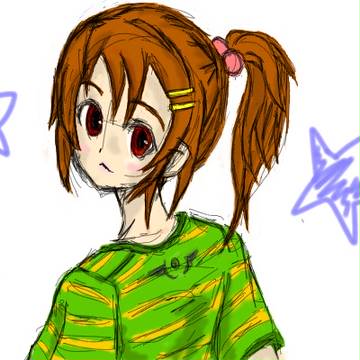 振り向き少女