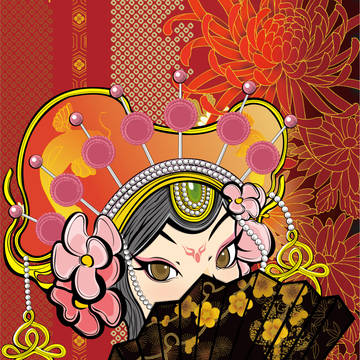 illustrator插畫-虞姬